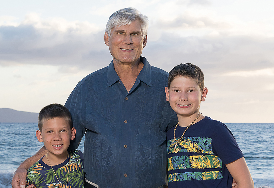 Andrew Budraitis with grandsons