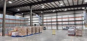 empty shelves at the food bank